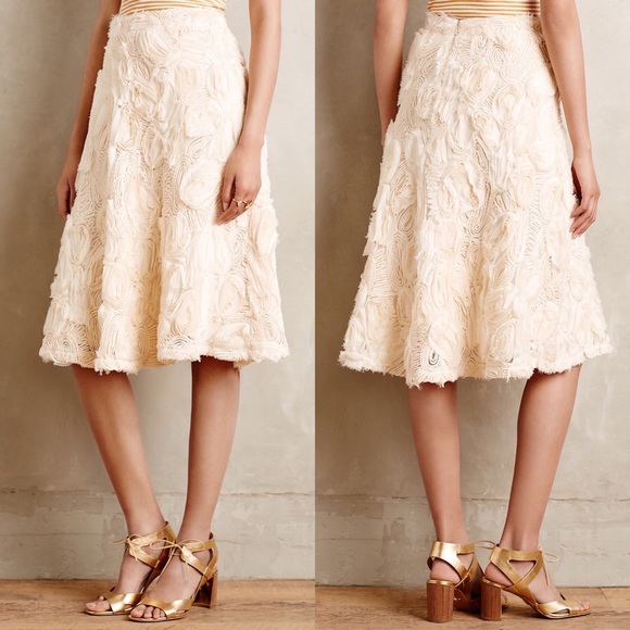 Anthropologie Dresses & Skirts - Anthropologie HD Paris Tufted Blossom Midi Skirt